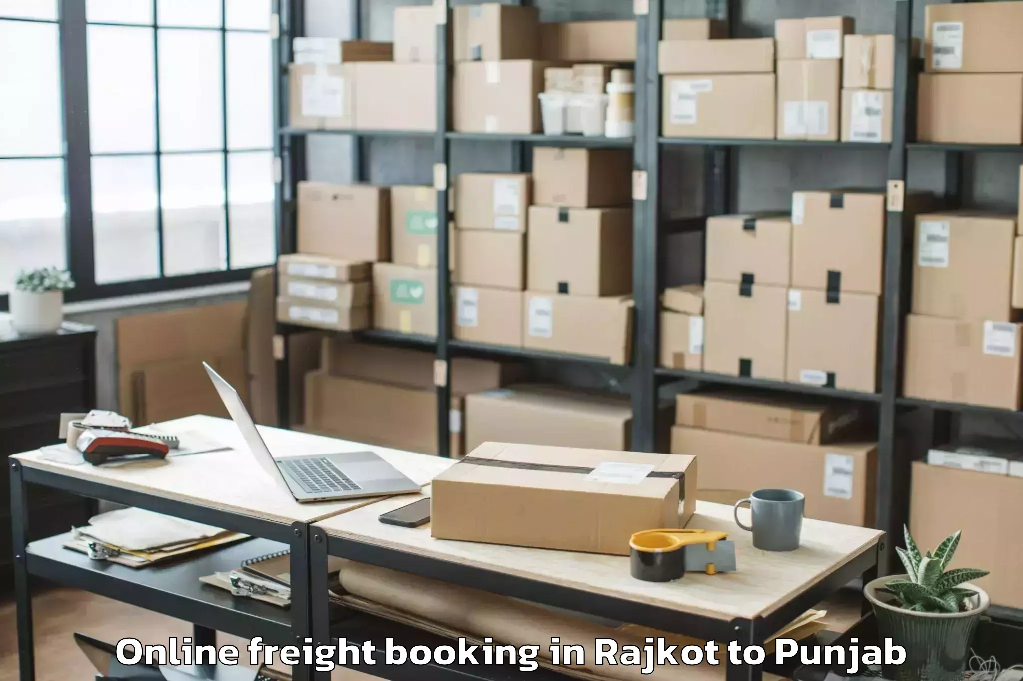 Easy Rajkot to Rampura Online Freight Booking Booking